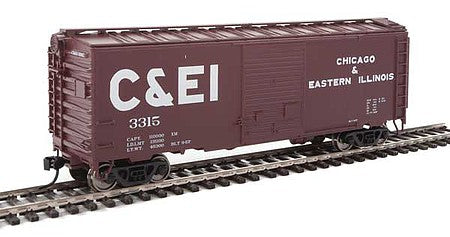 Walthers Mainline 910-2252 HO Scale 40' ACF Welded Boxcar w/8' Youngstown Door - Ready to Run -- Chicago & Eastern Illinois #3315