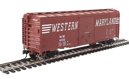 Walthers Mainline 910-2270 HO Scale 40' ACF Welded Boxcar w/8' Youngstown Door - Ready to Run -- Western Maryland #4393