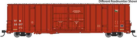 Walthers Mainline 910-2968 HO Scale 60' High-Cube Plate F Boxcar - Ready to Run -- Transportacion Ferroviaria de Mexico TFM #20084 (Boxcar Red, TFM Logo)