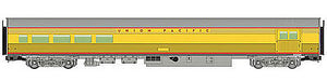 Walthers Mainline 30058 HO Scale 85' Budd Baggage-Lounge - Ready to Run -- Union Pacific (Armour Yellow, gray, red)