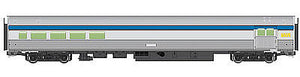 Walthers Mainline 30059 HO Scale 85' Budd Baggage-Lounge - Ready to Run -- Via Rail Canada (silver, blue, yellow)