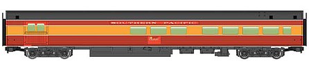 Walthers Mainline 30064 HO Scale 85' Budd Baggage-Lounge - Ready to Run -- Southern Pacific(TM) (Daylight, red, orange, black)