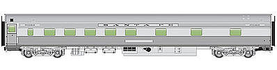 Walthers Mainline 30102 HO Scale 85' Budd 10-6 Sleeper - Ready to Run -- Santa Fe (silver)