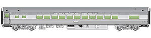 Walthers Mainline 30202 HO Scale 85' Budd Small-Window Coach - Ready to Run -- Santa Fe (silver)