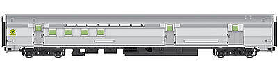 Walthers Mainline 30311 HO Scale 85' Budd Baggage-Railway Post Office - Ready To Run -- Southern Railway (silver)
