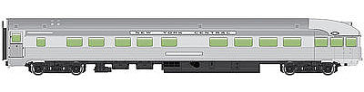 Walthers Mainline 30355 HO Scale 85' Budd Observation - Ready To Run -- New York Central (silver)