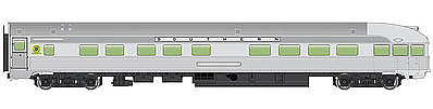 Walthers Mainline 30362 HO Scale 85' Budd Observation - Ready To Run -- Southern Railway (silver)