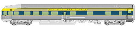 Walthers Mainline 30363 HO Scale 85' Budd Observation - Ready To Run -- Delaware & Hudson (silver, blue, yellow)