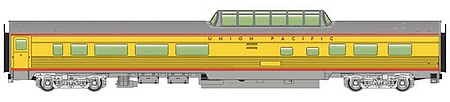 Walthers Mainline 30404 HO Scale 85' Budd Dome Coach - Ready to Run -- Union Pacific(R) (Armour Yellow, gray, red)