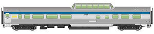 Walthers Mainline 30405 HO Scale 85' Budd Dome Coach - Ready to Run -- Via Rail Canada (silver, blue, yellow)