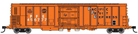 Walthers Mainline 910-3914 HO Scale 57' Mechanical Reefer - Ready to Run -- Pacific Fruit Express(TM) #456820 (orange, black, white)