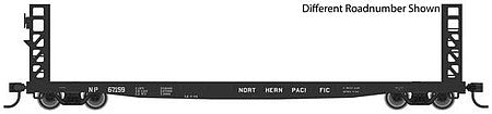 Walthers Mainline 910-5912 HO Scale 53' GSC Bulkhead Flatcar - Ready to Run -- Northern Pacific #67159 (black)
