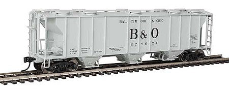 Walthers Mainline 910-7010 HO Scale 50' Pullman-Standard PS-2 2893 3-Bay Covered Hopper - Ready to Run -- Baltimore & Ohio #628024