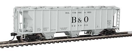 Walthers Mainline 910-7012 HO Scale 50' Pullman-Standard PS-2 2893 3-Bay Covered Hopper - Ready to Run -- Baltimore & Ohio #628036