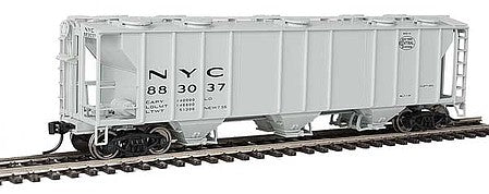 Walthers Mainline 7026 HO Scale 50' Pullman-Standard PS-2 2893 3-Bay Covered Hopper - Ready to Run -- New York Central #883037