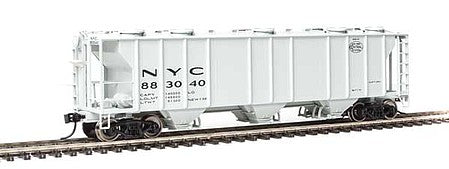 Walthers Mainline 7027 HO Scale 50' Pullman-Standard PS-2 2893 3-Bay Covered Hopper - Ready to Run -- New York Central #883040