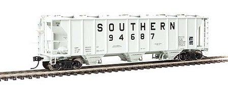 Walthers Mainline 910-7035 HO Scale 50' Pullman-Standard PS-2 2893 3-Bay Covered Hopper - Ready to Run -- Southern Railway #94687