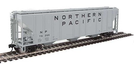 Walthers Mainline 910-7471 HO Scale 50' Pullman-Standard PS-2 CD 4427 Covered Hopper - Ready To Run -- Northern Pacific #76266 (gray, black)