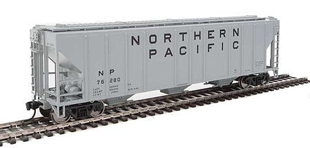 Walthers Mainline 910-7472 HO Scale 50' Pullman-Standard PS-2 CD 4427 Covered Hopper - Ready To Run -- Northern Pacific #76280 (gray, black)