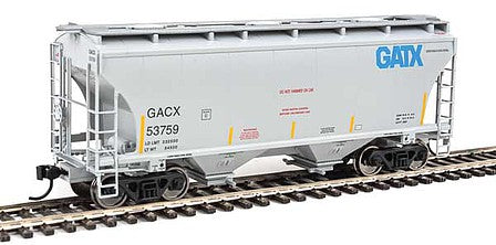 Walthers Mainline 910-7554 HO Scale 39' Trinity 3281 2-Bay Covered Hopper - Ready to Run -- GATX Corporation GACX #53759