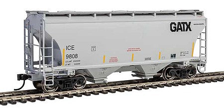 Walthers Mainline 910-7557 HO Scale 39' Trinity 3281 2-Bay Covered Hopper - Ready to Run -- Iowa, Chicago & Eastern w/GATX Logo #9808