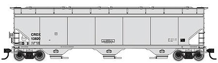 Walthers Mainline 910-7673 HO Scale 60' NSC 5150 3-Bay Covered Hopper - Ready to Run -- Chicago Freight Car Leasing CRDX #13820 (gray)
