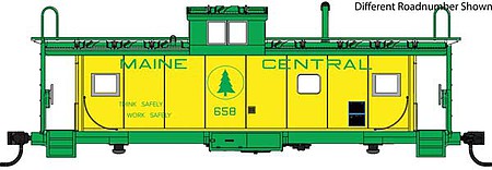 Walthers Mainline 910-8756 HO Scale International Wide-Vision Caboose - Ready to Run -- Maine Central #656 (Harvest Yellow, green)