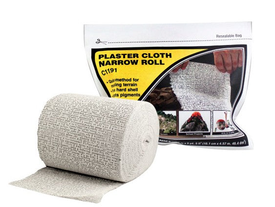Woodland Scenics 1191 4"x5' Plaster Cloth Narrow Roll