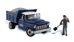 Woodland Scenics 5550 HO Autoscene Rocky's Road Repair Dump Truck w/Figures