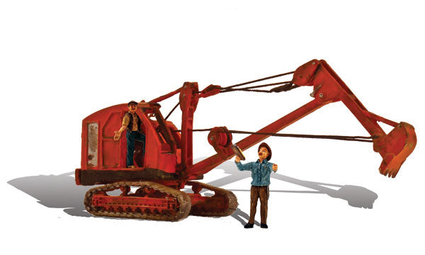 Woodland Scenics 5566 HO Autoscene Backhoe w/Figures