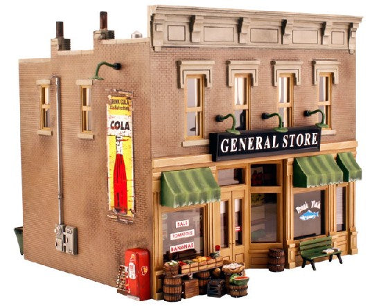 Woodland Scenics 5841 O Built-N-Ready Lubener's 2-Story General Store LED Lighted