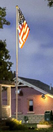 Woodland Scenics 5951 Just Plug: Medium Pole w/United States Flag for Multiple Scales