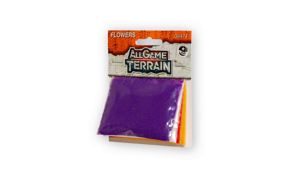 Woodland Scenics 6474 All Game Terrain: Flowers (purple, white, red, yellow 4/bags 1.8in.)