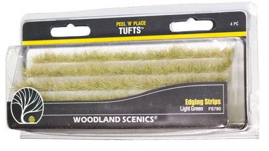 Woodland Scenics 780 Peel n Place- Light Green Edging Strips (4)