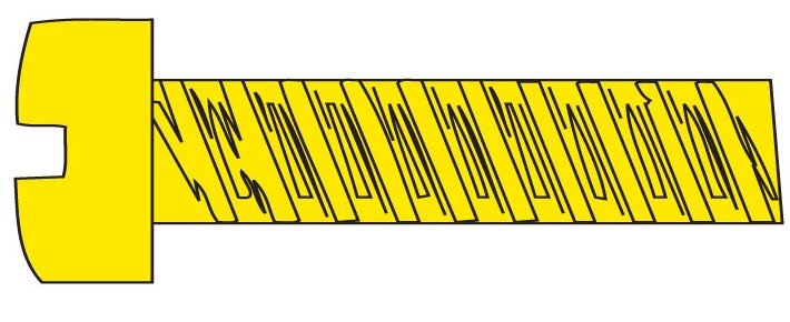 Woodland Scenics 832 Hob-Bit- Fillister Head Screws 1-72 1/2" (5) (dlr/pk3) (D)