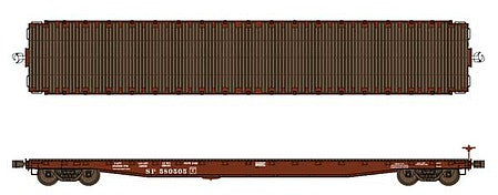 Wheels of Time 40141 HO Scale Gunderson 62' Plain-Deck Flatcar - Ready to Run -- Southern Pacific 580599 (As-Delivered, 1966 F-70-43, Boxcar Red)