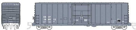 Wheels of Time 61179 N Scale Pacific Car & Foundry 70-Ton 50' Exterior-Post Insulated Boxcar - Ready to Run -- CSX 199812 (gray, Reporting Marks Only)