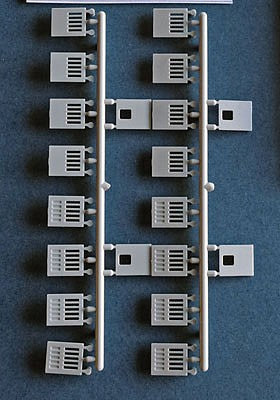 Wheels of Time 999251 N Scale Baggage-Horse Door Set B -- 10 Small Doors (unpainted)