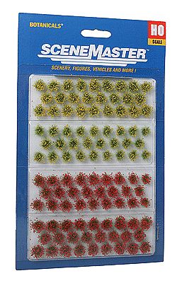 Walthers Scenemaster 1105 HO Scale Grass Tufts - pkg(104) 1/4" 0.6cm Tall -- Blooming Flowers