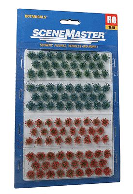 Walthers Scenemaster 1106 HO Scale Grass Tufts - pkg(104) 1/4" 0.6cm Tall -- Wildflower Patches