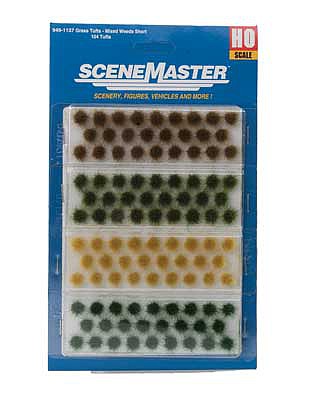 Walthers Scenemaster 1137 HO Scale Short Mixed Weed Tufts pkg(104) -- Height: 1/4" .6cm