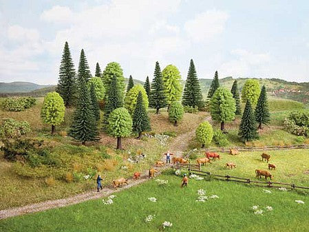 Walthers Scenemaster 949-1179 All Scale Mixed Trees w/Flat Base pkg(25)