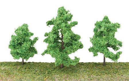Walthers Scenemaster 1183 All Scale Spring Trees pkg(10) -- 3-3/8 to 5-1/2" 8 to 14cm w/Pin Base