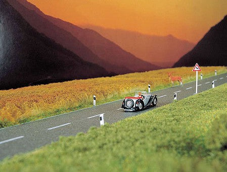 Walthers Scenemaster 1254 HO Scale Flexible Self-Adhesive Paved Roadway -- 39-3/8 x 2-5/8" 1m x 66mm -- With White Line Markings