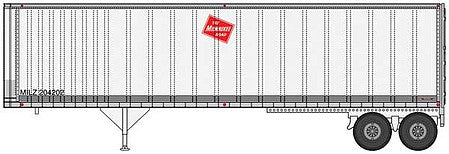 Walthers Scenemaster 2513 HO Scale 40' Trailmobile Trailer 2-Pack - Assembled -- Milwaukee Road (white, red Logo)