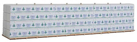 Walthers Scenemaster 3122 HO Scale Wrapped Lumber Load for WalthersProto CC&F Bulkhead Flatcar -- Finlay Forest Industries