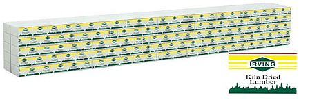 Walthers Scenemaster 3163 HO Scale Wrapped Lumber Load for WalthersMainline 72' Centerbeam Flatcar -- Irving Lumber (yellow, green)