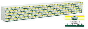 Walthers Scenemaster 3163 HO Scale Wrapped Lumber Load for WalthersMainline 72' Centerbeam Flatcar -- Irving Lumber (yellow, green)