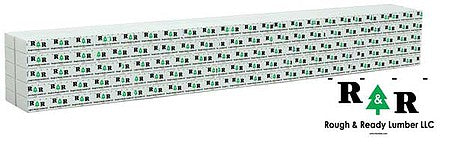 Walthers Scenemaster 3166 HO Scale Wrapped Lumber Load for WalthersMainline 72' Centerbeam Flatcar -- Rough & Ready Lumber (black, green)