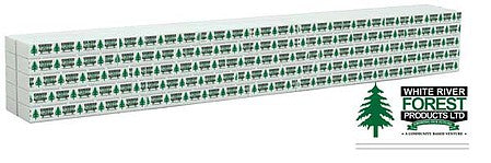 Walthers Scenemaster 949-3168 HO Scale Wrapped Lumber Load for WalthersMainline 72' Centerbeam Flatcar -- White River Forest Products (green, black)